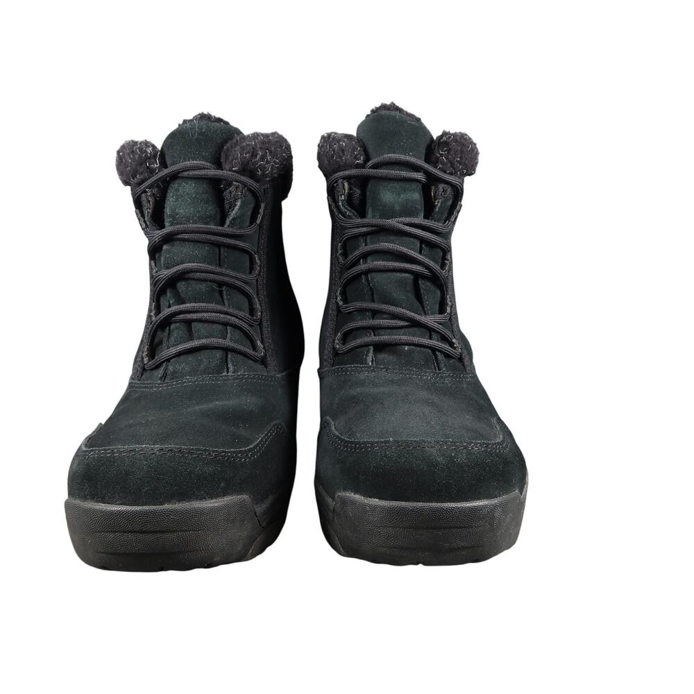 Sorel Boots Womens 8.5 Shoes Waterfall Low Lace Up Leather Winter Snow Black - Picture 3 of 13